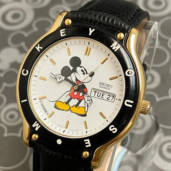 Vintage Disney X Seiko Mickey Mouse Men's / Unisex Watch 7N43-6A99 - Picture 2 of 16